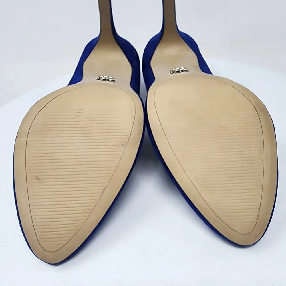 Rock & Republic Gwen Stiletto Pumps Women 9M Royal Blue Faux Suede Almond Toe